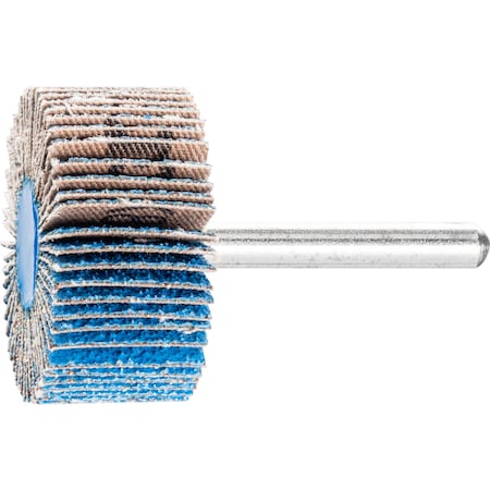 Pferd 1-1/2" x 1" Mounted Flap Wheel - 1/4" Shank - Zirconia Z-COOL - 60 Grit, INOX 45469